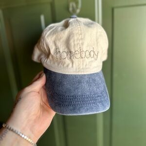 Homebody Beige and Blue Cap
